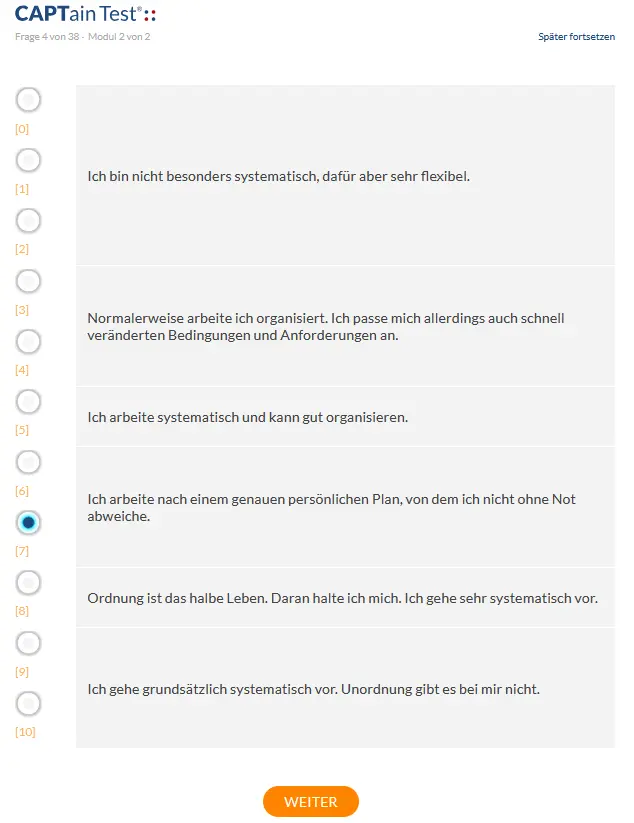 Frage aus CAPTain Personaltest